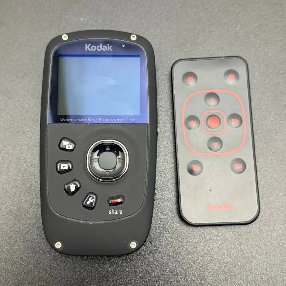 Kodak PlaySport Digital Video Camera w/ Remote tested, working.